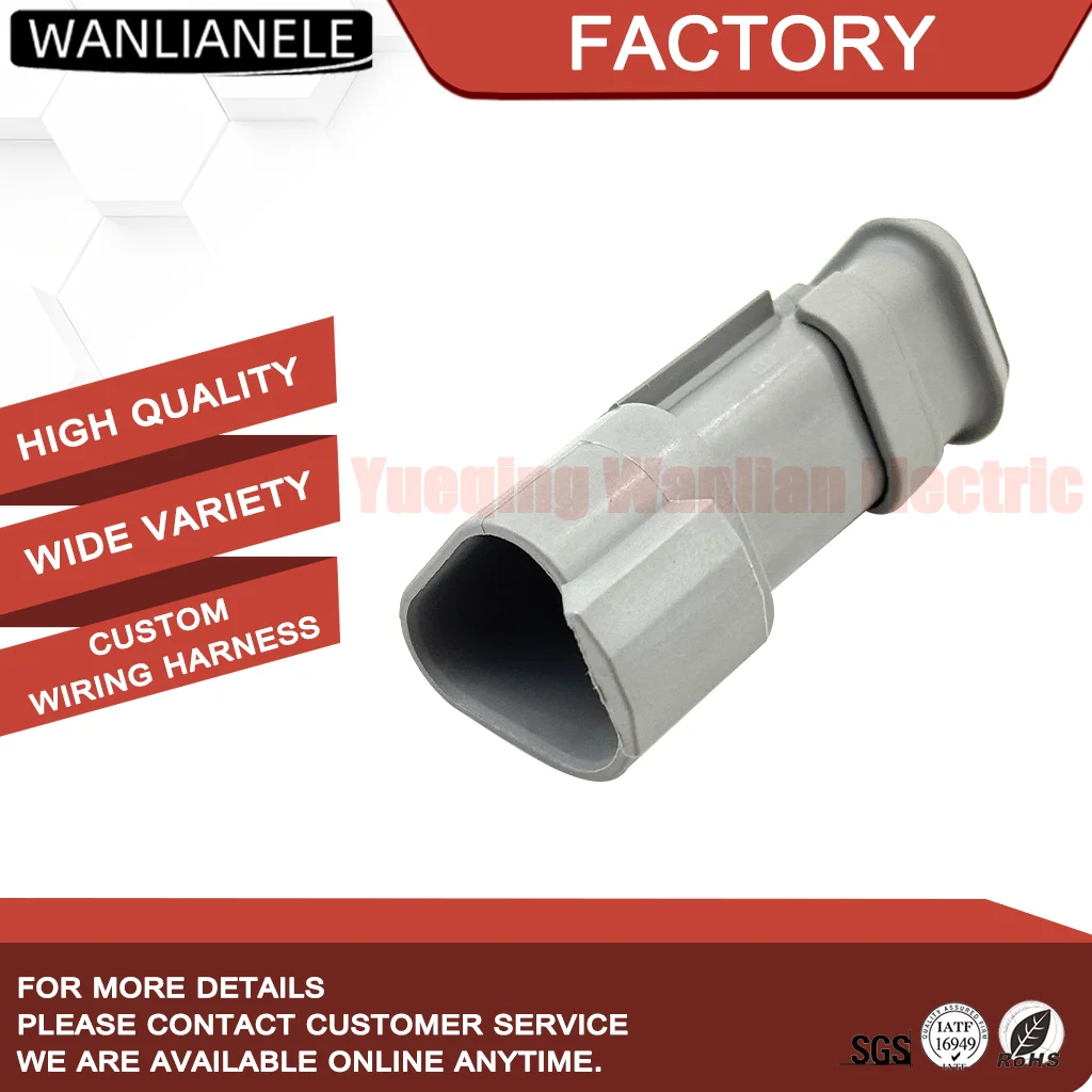 50 Sets DT04-3P-E008 3 Pin Female Connector Housing IP68 Waterproof Automotive Receptacle Gray for Truck Harness