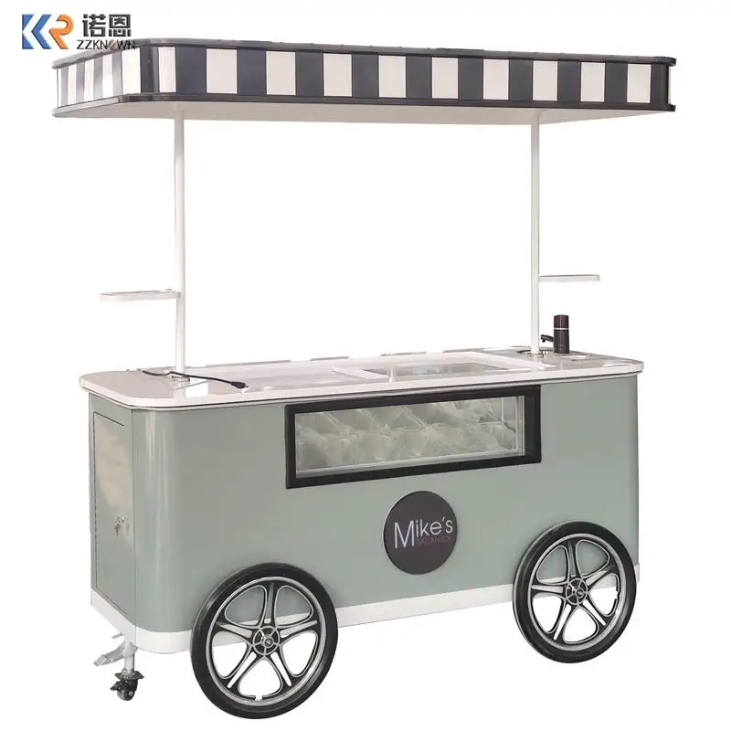 

Тележка-витрина для мороженого, джелато и фруктовых леденцов с индивидуальной настройкой и охлаждением