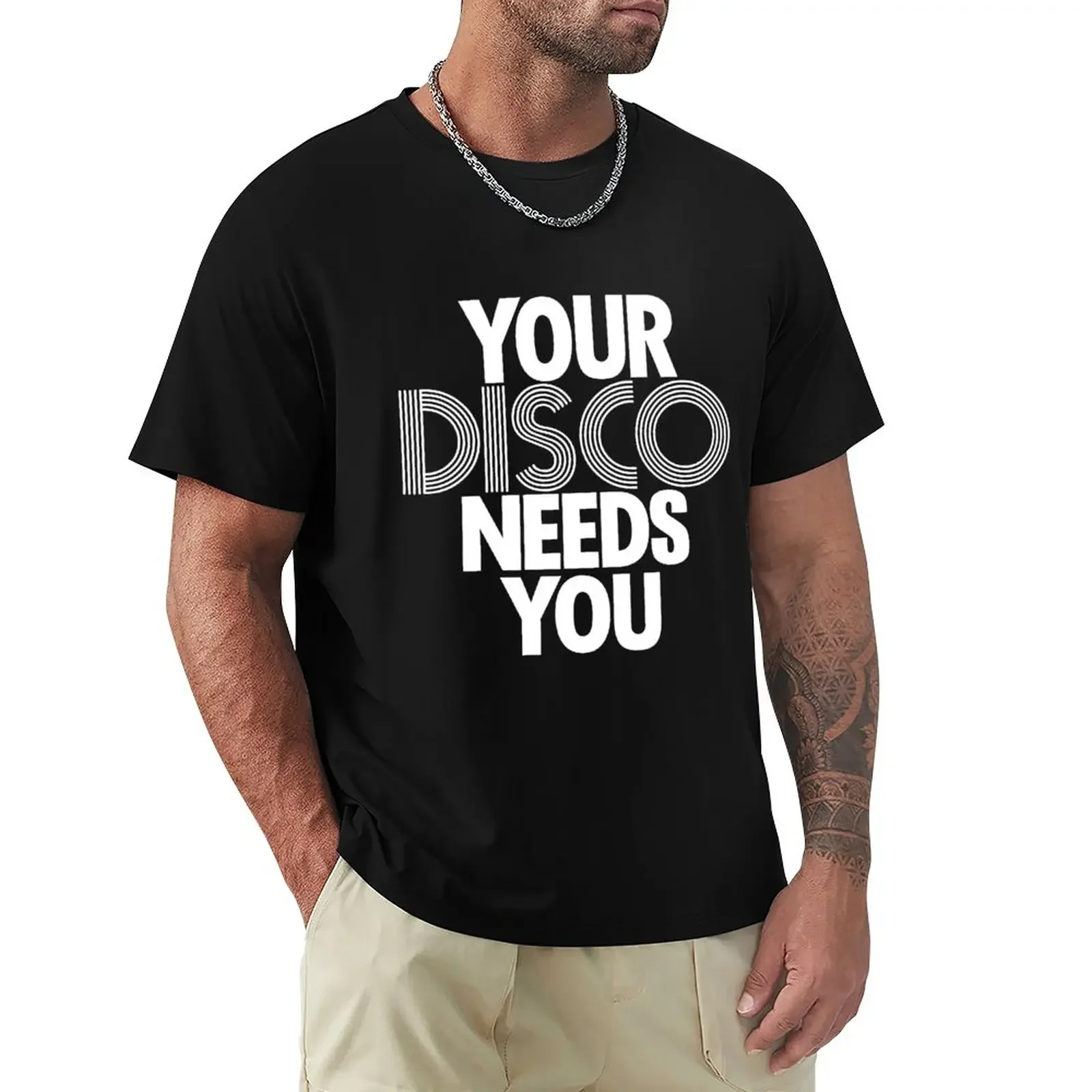 

Kylie Minogue - Your Disco Needs You (white text) T-Shirt korean fashion new edition anime stuff men workout shirt