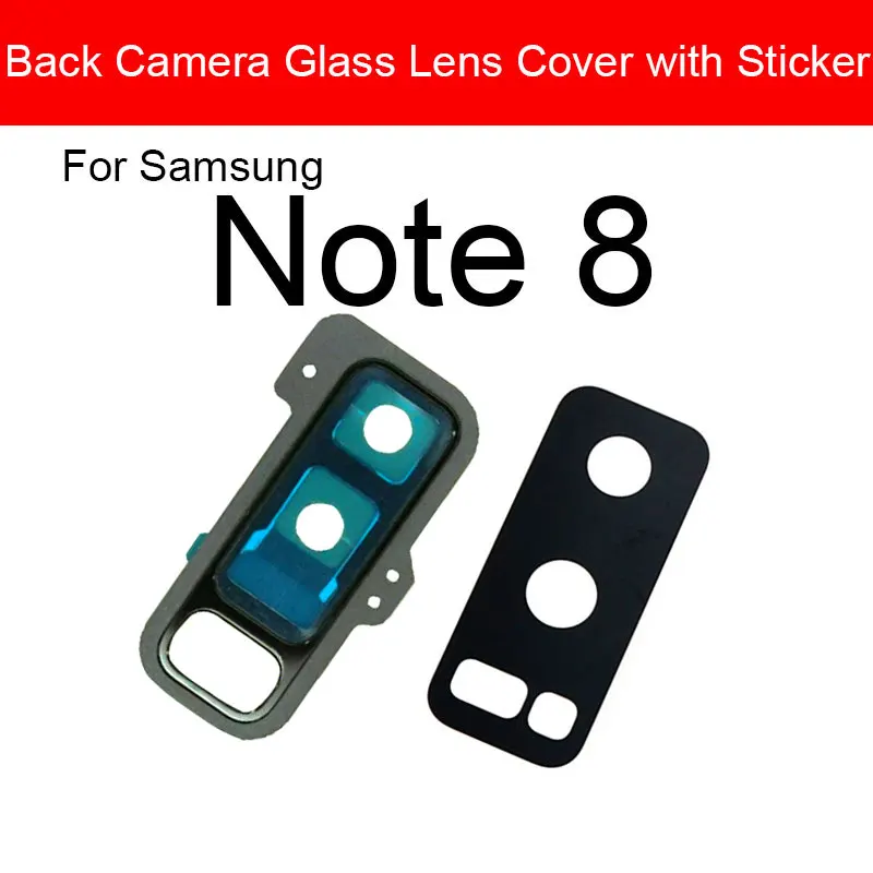 Back Rear Camera Glass Lens With Sticker Glue For Samsung Galaxy Note 8 Camera Lens Cover Flex Ribbon Repair Replacement Parts