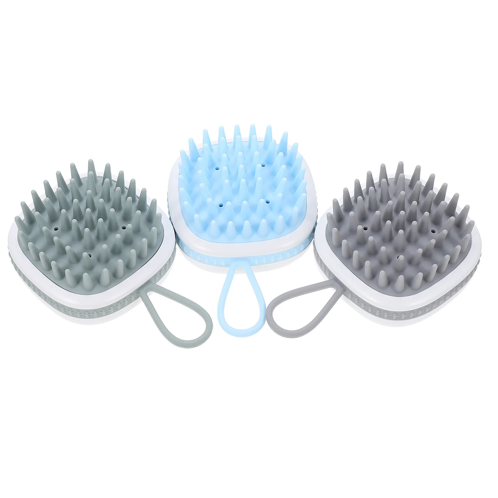 

3Pcs Silicone Scalp Massagers Shampoo Hair Brushes for Scalp Care Deep Cleaning Bath Shower Body Scrubber Shower Body Scrubber