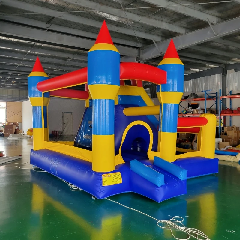 Factory Price of Inflatable Castle Toys Inflatable Bounce House with Slide and Hair Dryer Hot sell