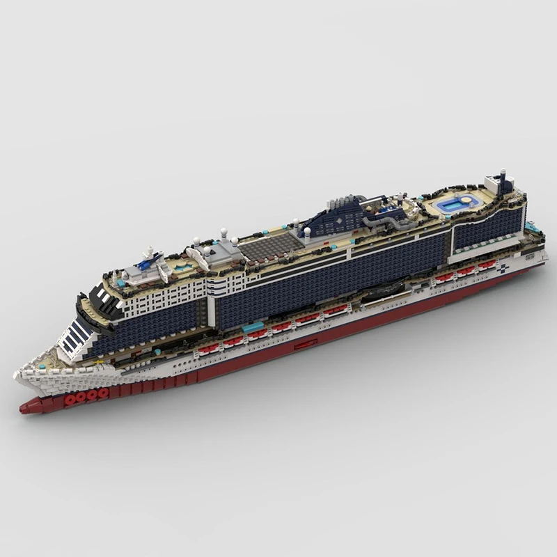 

Модель военного корабля MOC: Конструктор-головоломка MSC Seashore Boat, технологичный набор для самостоятельной сборки, игрушка для конструирования, праздничный подарочный набор