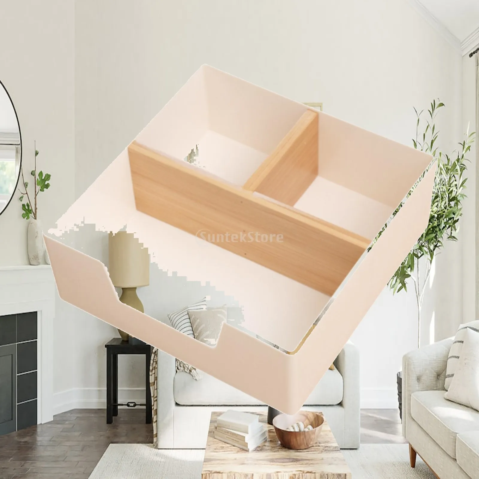 Tea Bag Organizer Storage Box with Compartments Multipurpose Tea Bag Container Tea Box for Cabinet Office Supplies
