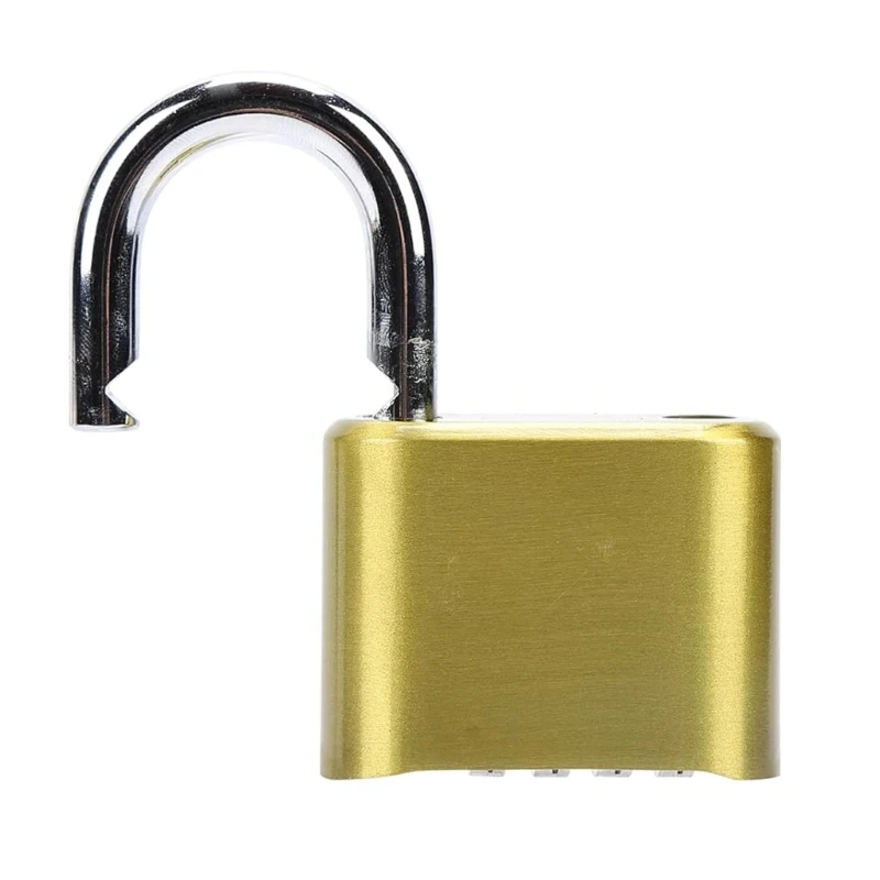 10000 Codes Gold High Security Padlocks Double Clasps Water Resistant Durability HX6C