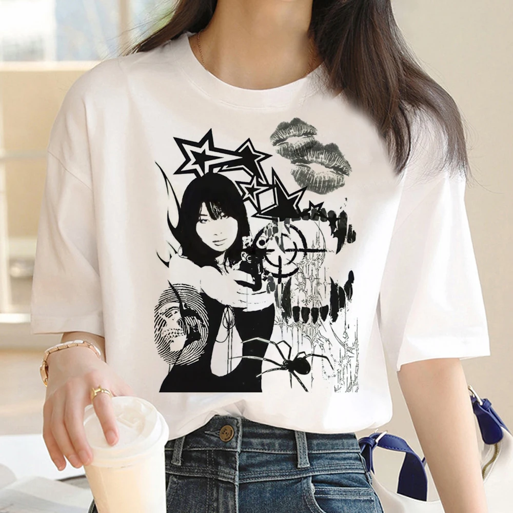 Camisetas Y2k para mujer, camiseta de diseñador de verano, ropa de diseñador harajuku para mujer