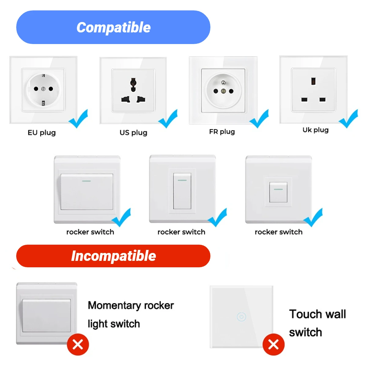 Interruttore relè a parete CozyLife funziona con Apple HomeKit Alexa SmartThings Alice, modulo interruttore intelligente WiFi 16A cavo neutro