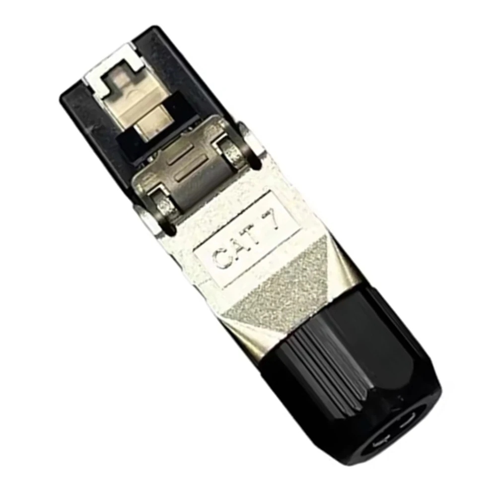 

Automatic Crimping Cable Connector 10Gbps Transmission Industrial Grade Connector About 6 X 7 X 7 Cm CAT7 Network Connector