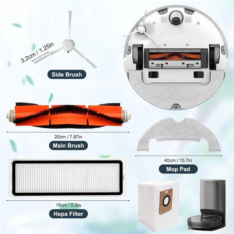 A01V-ชิ้นส่วนอุปกรณ์เสริมสําหรับDreame Bot Z10 Pro / D10 Plus / L10 Plusเครื่องดูดฝุ่น,แปรงลูกกลิ้ง,ตัวกรอง,แปรงด้านข้าง