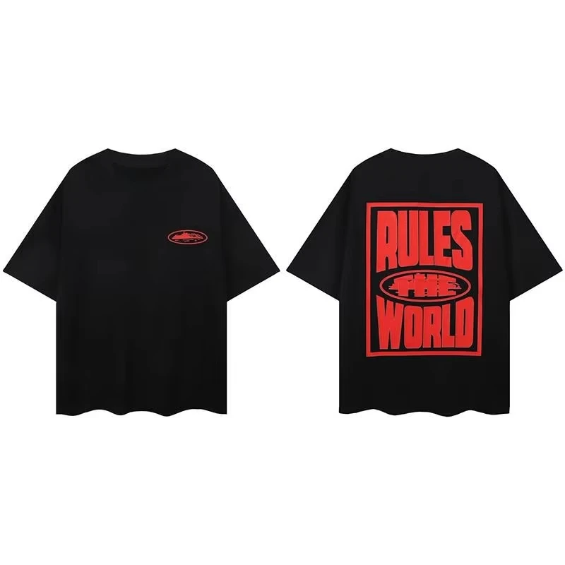 

2025 New Summer Men Women T-Shirt High Quality Arte Wreath Print Short Sleeve Top Casual Loose Fit Cotton Tee Streetwear Fashion