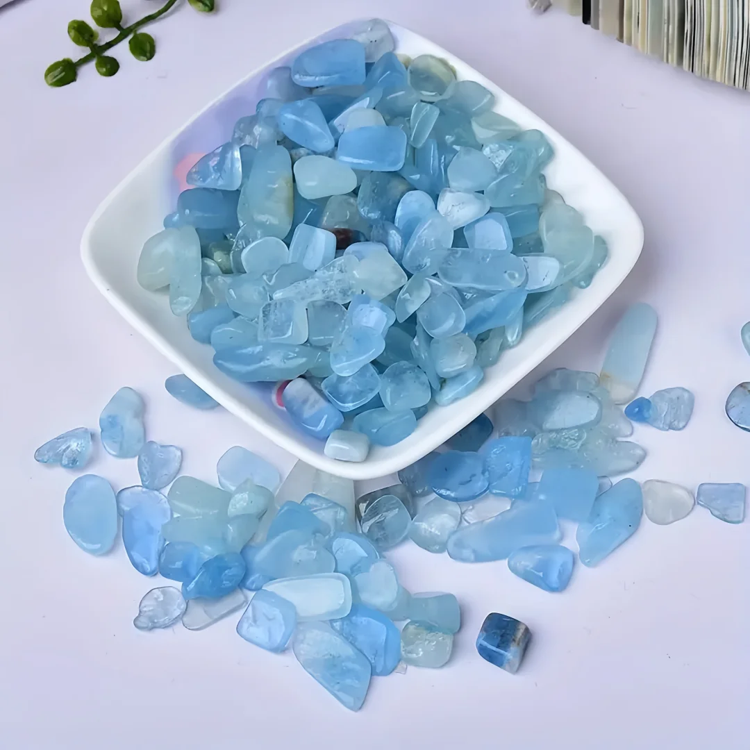 Natural Aquamarine Crushed Stone, Garden Decoration, Jewelry Making, Vase Filler, Fish Tank Decoration Stone, Gift Giving view 5