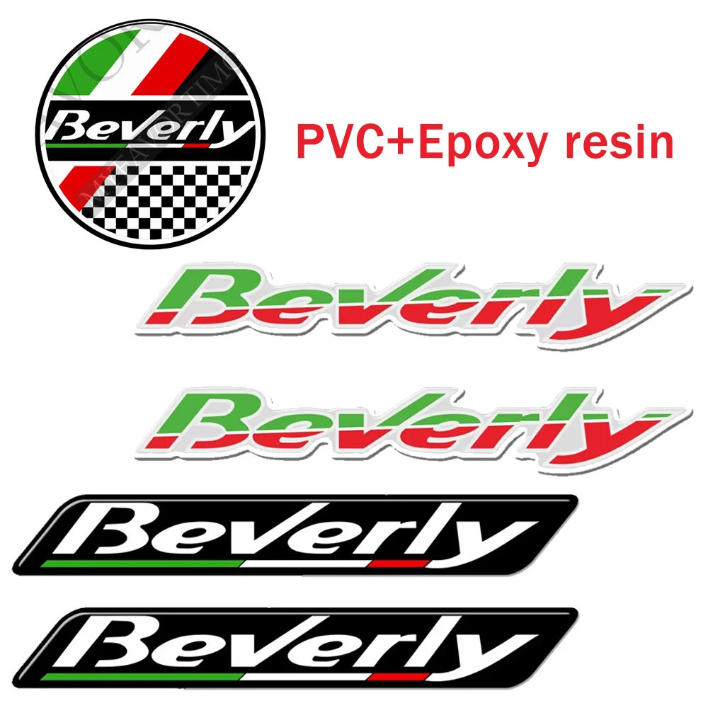 For Piaggio Beverly 3D Emblem Badge  Stickers Decal Motorcycle Raise MOTO SCOOTER 125 300 350 500