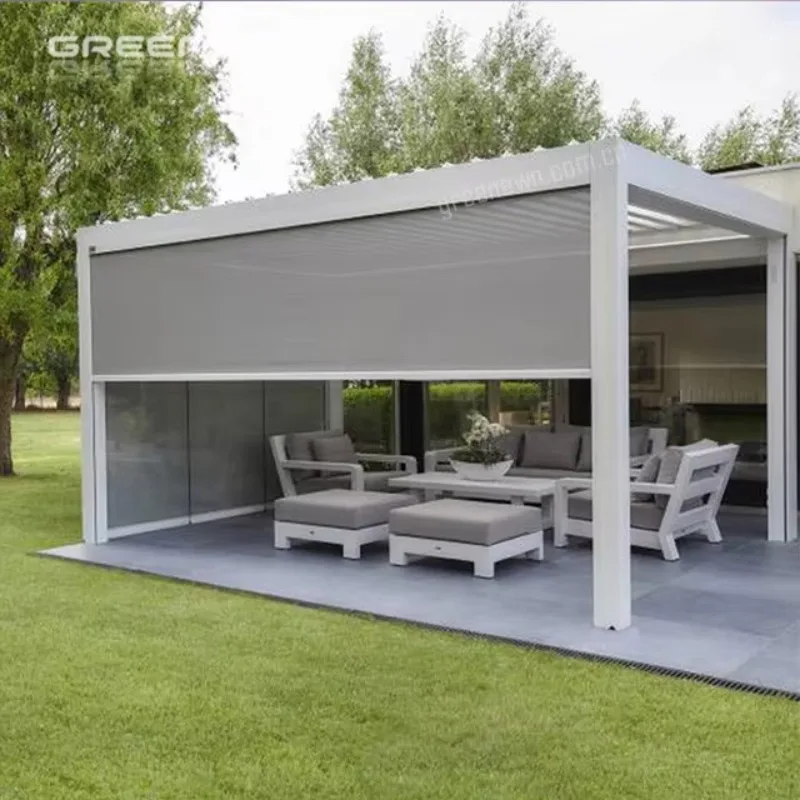 

Good Quality Garden Window Electric Outdoor Waterproof Roller Blind Multifunctional Pergola Motorized Blinds