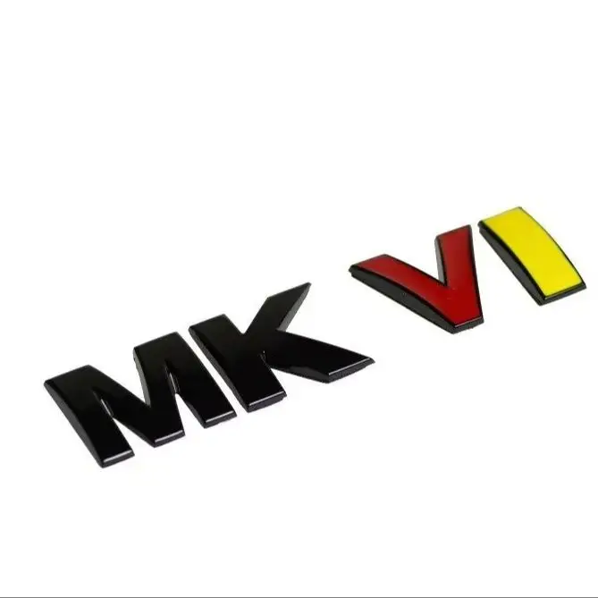 3D MKVI auto grille Grill Emblem and rear truck Chrome Red Badge Car Sticker free shipping items for VW Golf  6 MK6