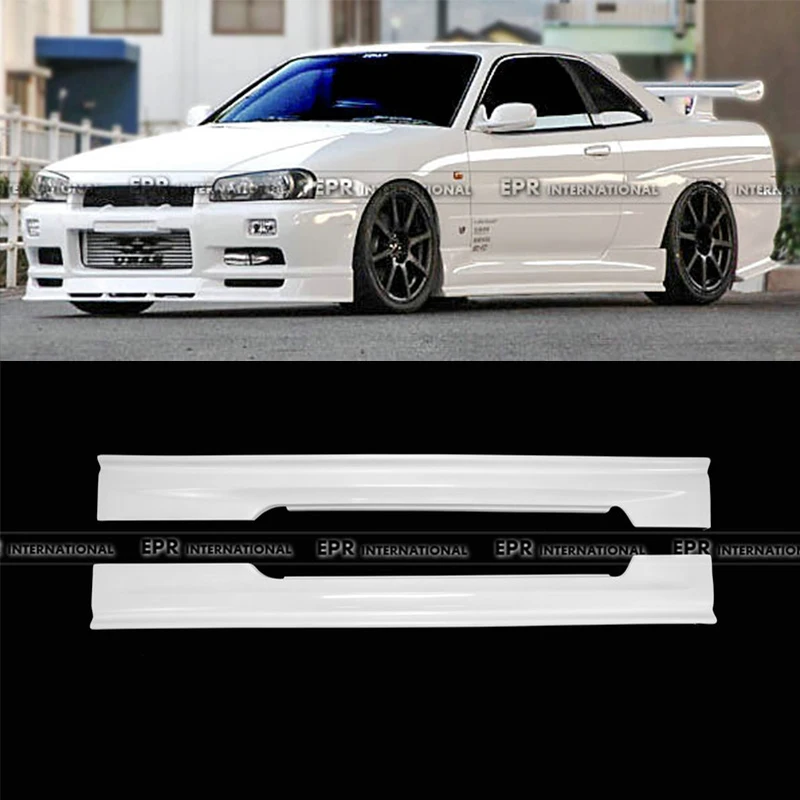 

Для Nissan Skyline R34 GTT URR Style FRP боковые юбки (2DR/4DR (опция) — OEM подходит для 1998-2002 гг.