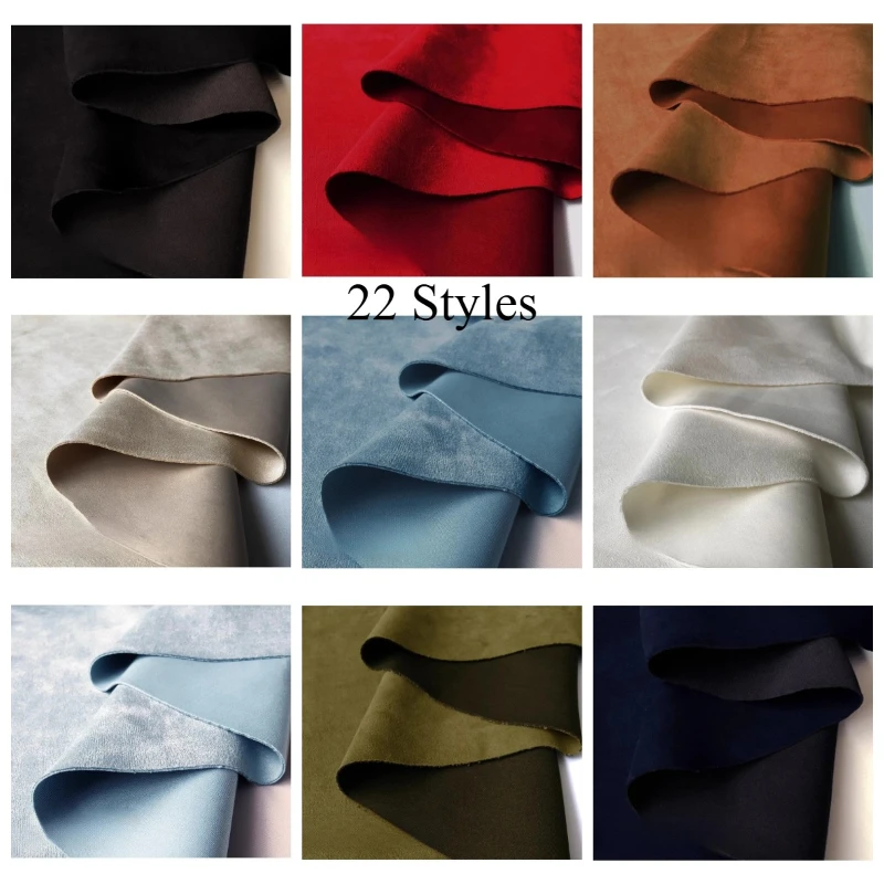 100x155cm Elastic Knitting Suede Fabric for Clothes Shoe Hat Car Interior Cushion Sewing Sofa Cloth Wearable Anti-wrinkle