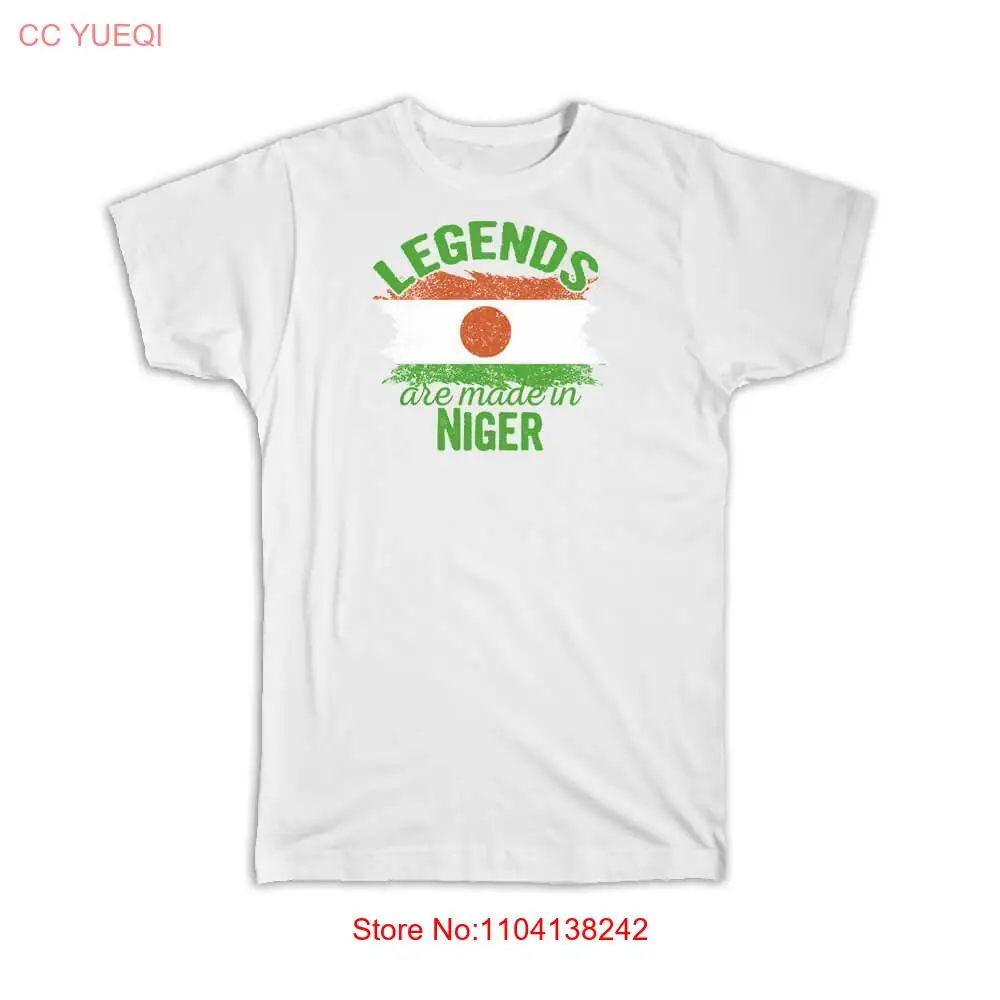 Legends are Made in Niger: Gift T-Shirt Flag Niger Expat Country