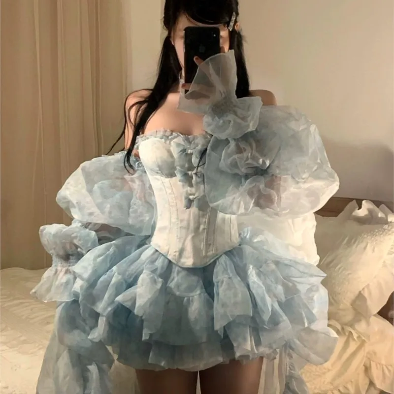 

Dress Strapless Dress Birthday Small Trailing Pettiskirt Suit Women