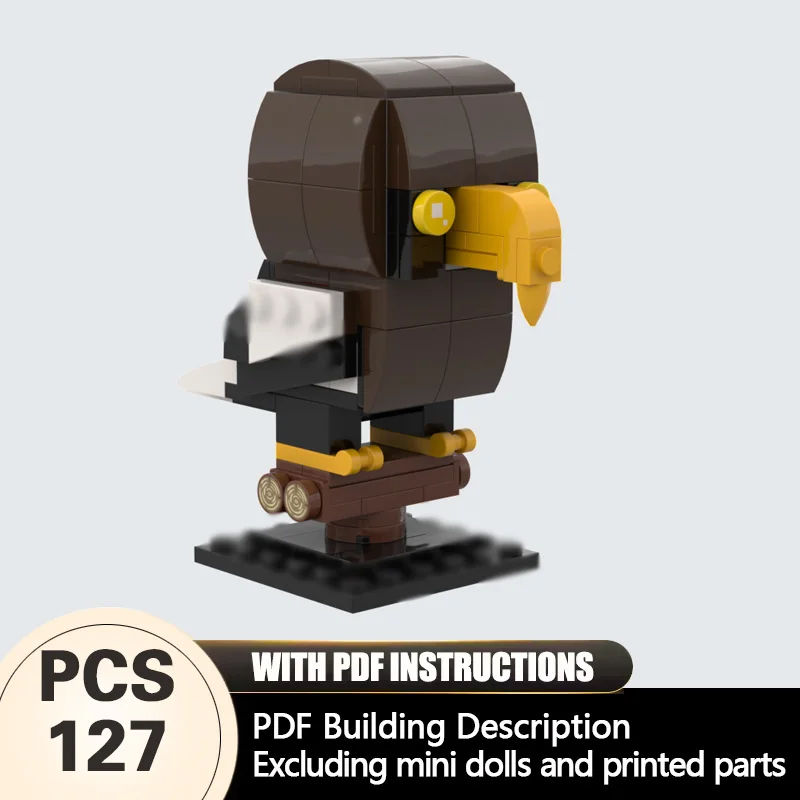 

Creators Animal Series Model MOC Building Bricks Brown Sea Eagle Modular Technology Gifts Holiday Assemble Children Toys Suit
