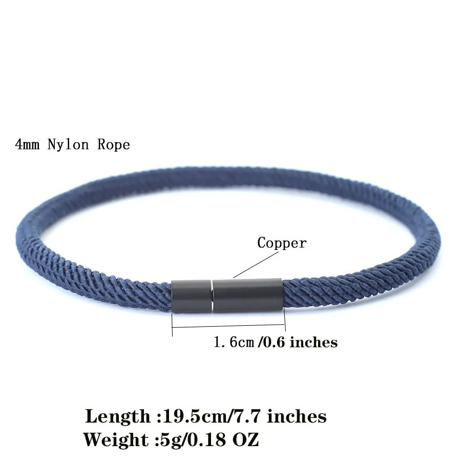 Minimalist Luck Red Rope Bracelet Men Women Grade A 4mm Nylon Cord Black Clasp Wish Wristband Outdoor Leisure Couple Hand Joias - view 4