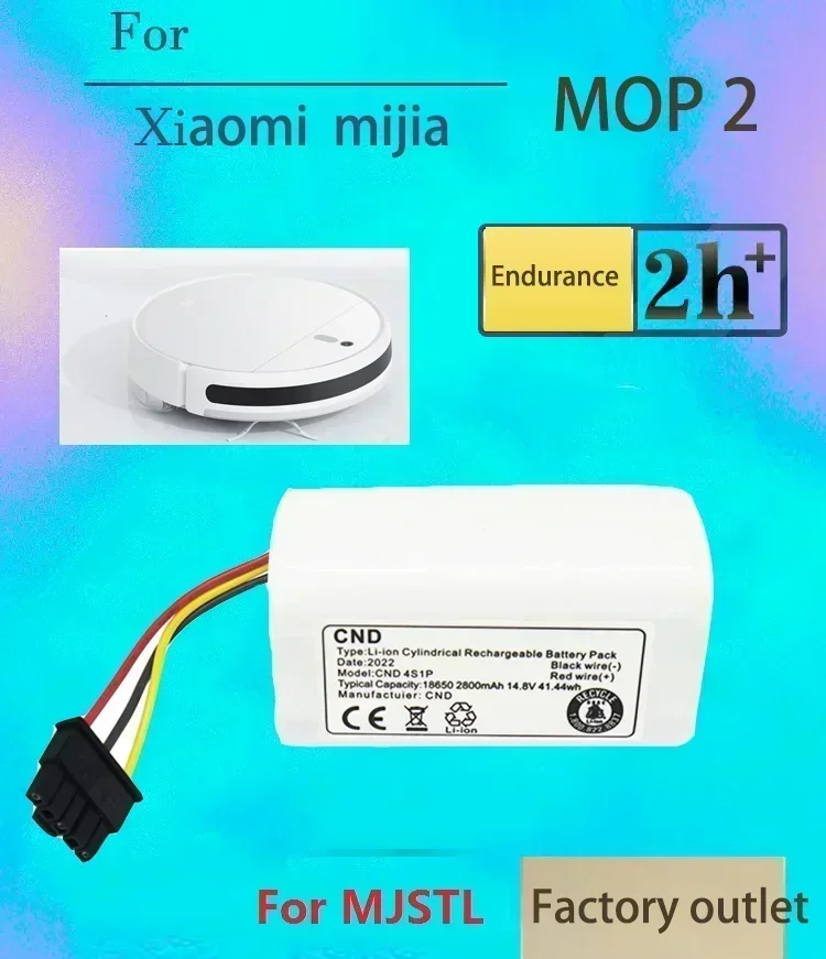 New 14.4V 3400mAh/2800mAh Battery N011-4S1P for Xiaomi Mi Robot Vacuum Mop 2 Lite MJSTL Vacuum Cleaner