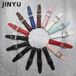 17mm 19mm Genuine Calf Leather Wrist Strap For Swatch Watch Band Men Women Alligator Pattern Bracelet Watchband Accessories