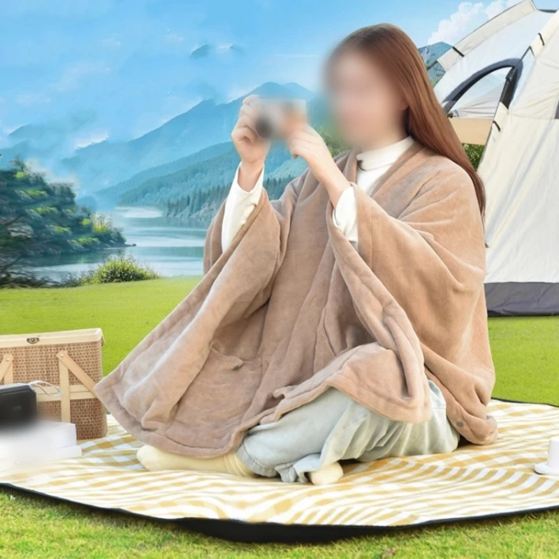 Outdoor Camping Heating Blanket Single Mattress Warm Body Cover Electric Shawl USB Electric Blanket Camping Insulation Equipment