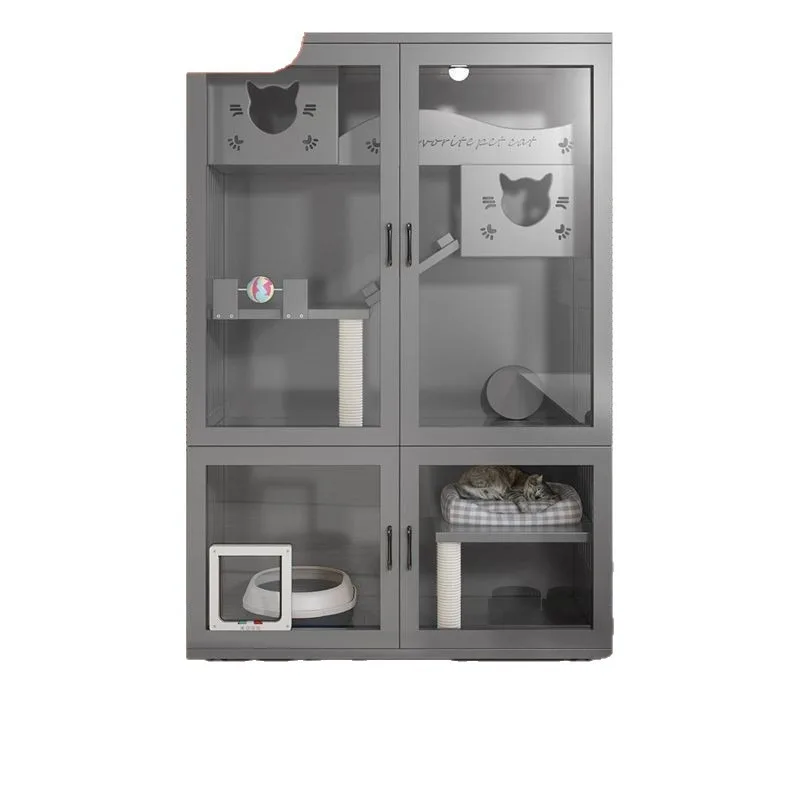 

Solid wood cat villa, household, indoor cabinet, one-piece, sturdy and durable