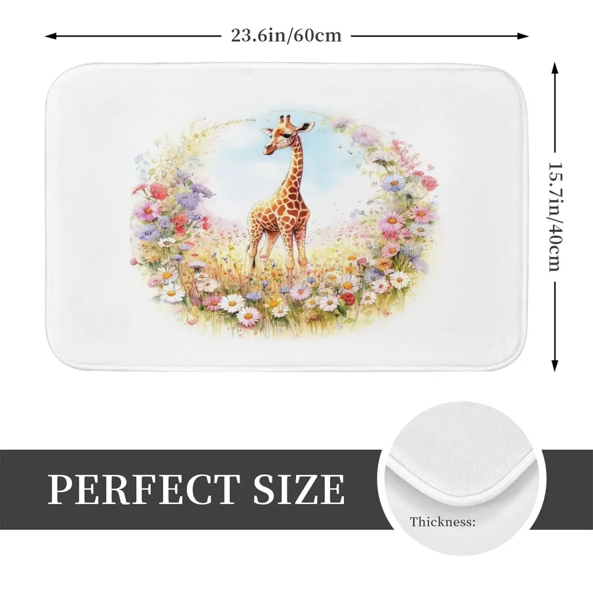Giraffe Doormat Kitchen Entrance Home Floor Mat Non-slip Carpet Rug for Bedroom Footpad Mats
