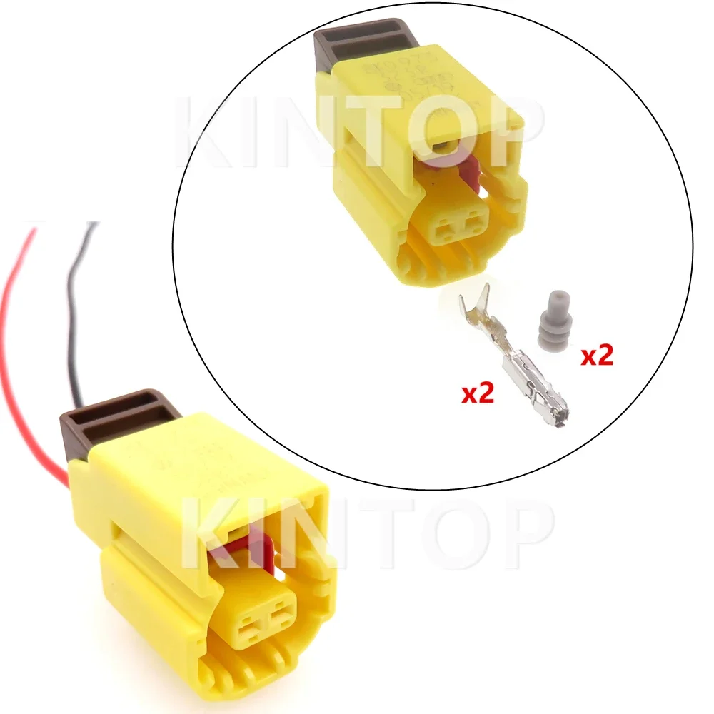 

1 Set 2 Pins Car Crash Sensor Wiring Terminal Socket AC Assembly for VW Audi A456 Q57 8K0973323R Auto Waterproof Plug With Wire