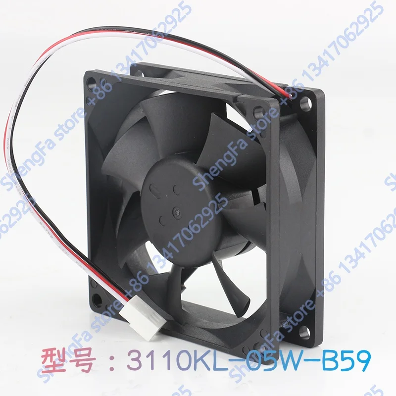 Original NMB 5V 12V 48V DC 24V 0.15A AC EC 8025 8CM 80X80X25MM Three-wire Silent frequency Converter 3110KL-05W-B59 Cooling fan
