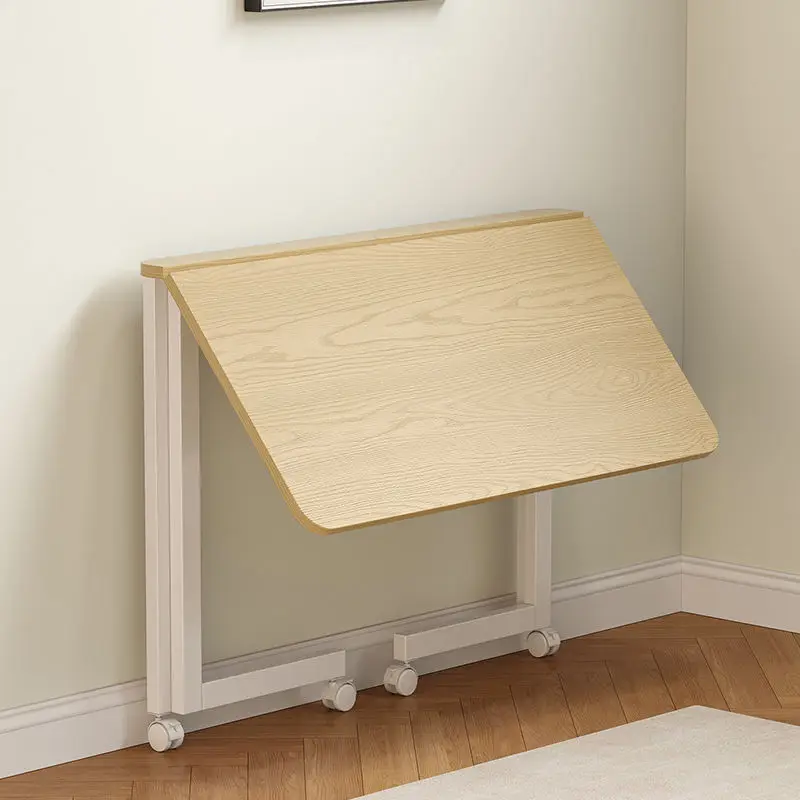 

Folding table foldable simple home living room worktable office tea table metal removable rectangular desk