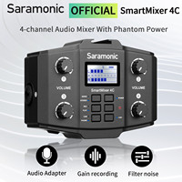Saramonic SmartMixer 4C 4-channel Microphone Mixer Audio Interface for Youtube Recording Lectures Interviews Field Production
