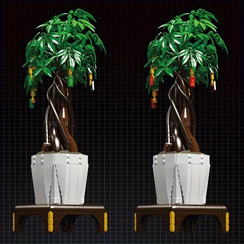 Money Tree Flower World Creative Static Model High-Level Assembly Model Educational Toy Ornament Birthday Gift