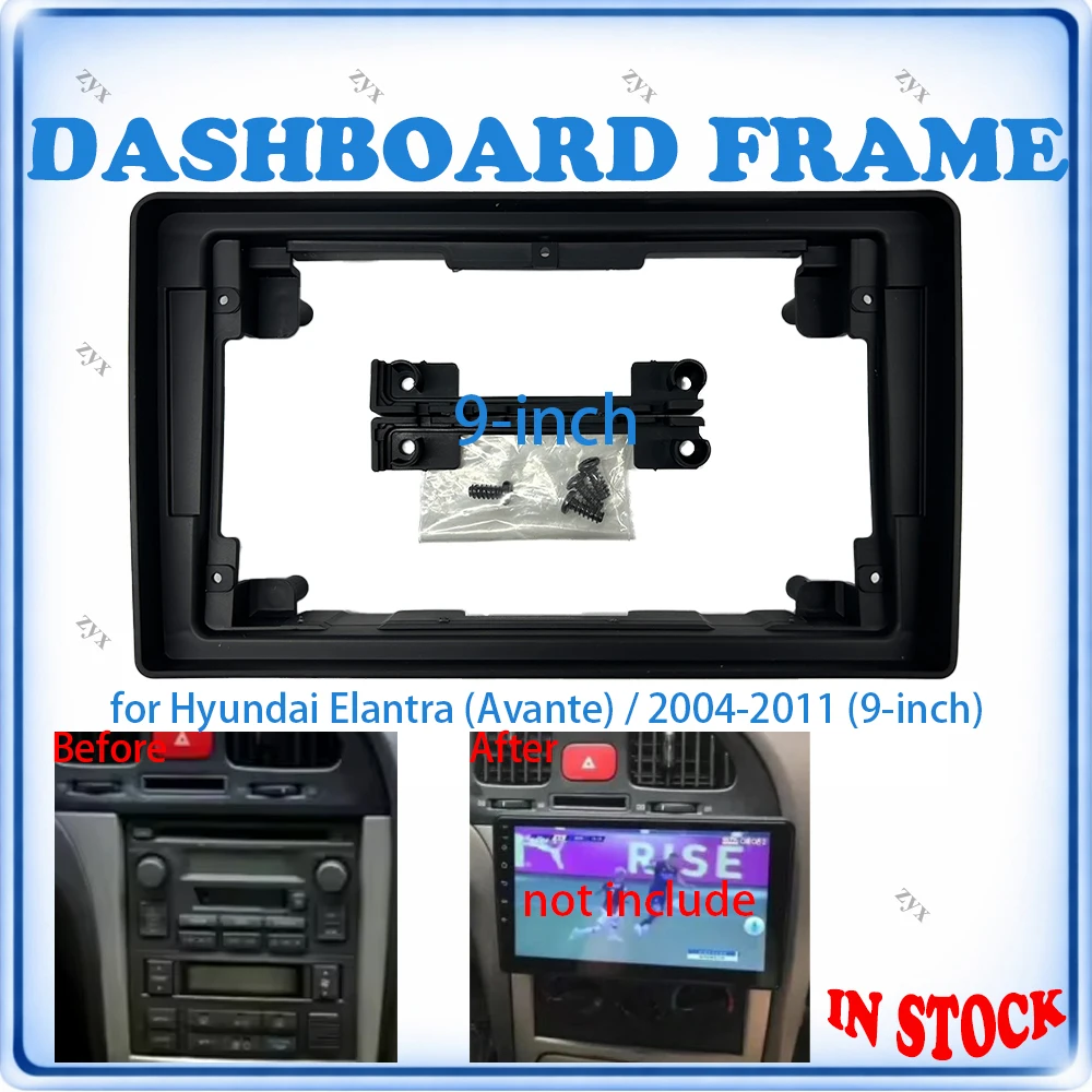 

Car Radio Fascia Frame For Hyundai Elantra Avante 2004-2011 9 inch Wiring Harness Power Cable Car Accessories Plug & Play