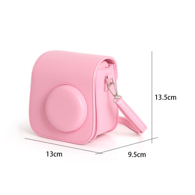 Camera Bag for Instax mini SE with Shoulder Strap PU Leather Cover Protective Camera Case