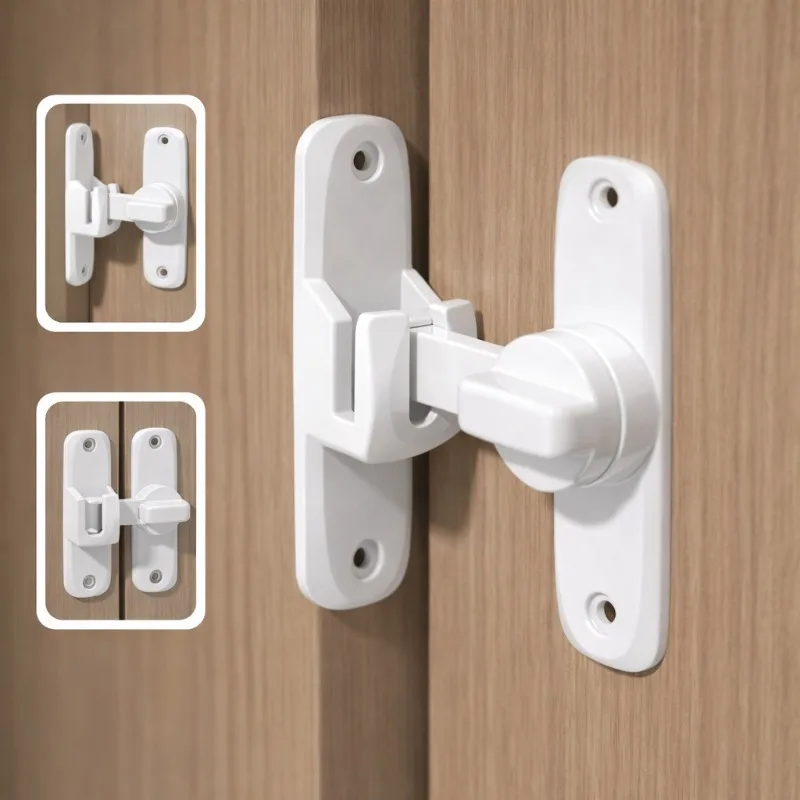 5 Colors 90/180 Degree Flip Door Lock Anti-theft Lock Doors Bolts Home Security Sliding Door Latch Small Gate Latches Hardware