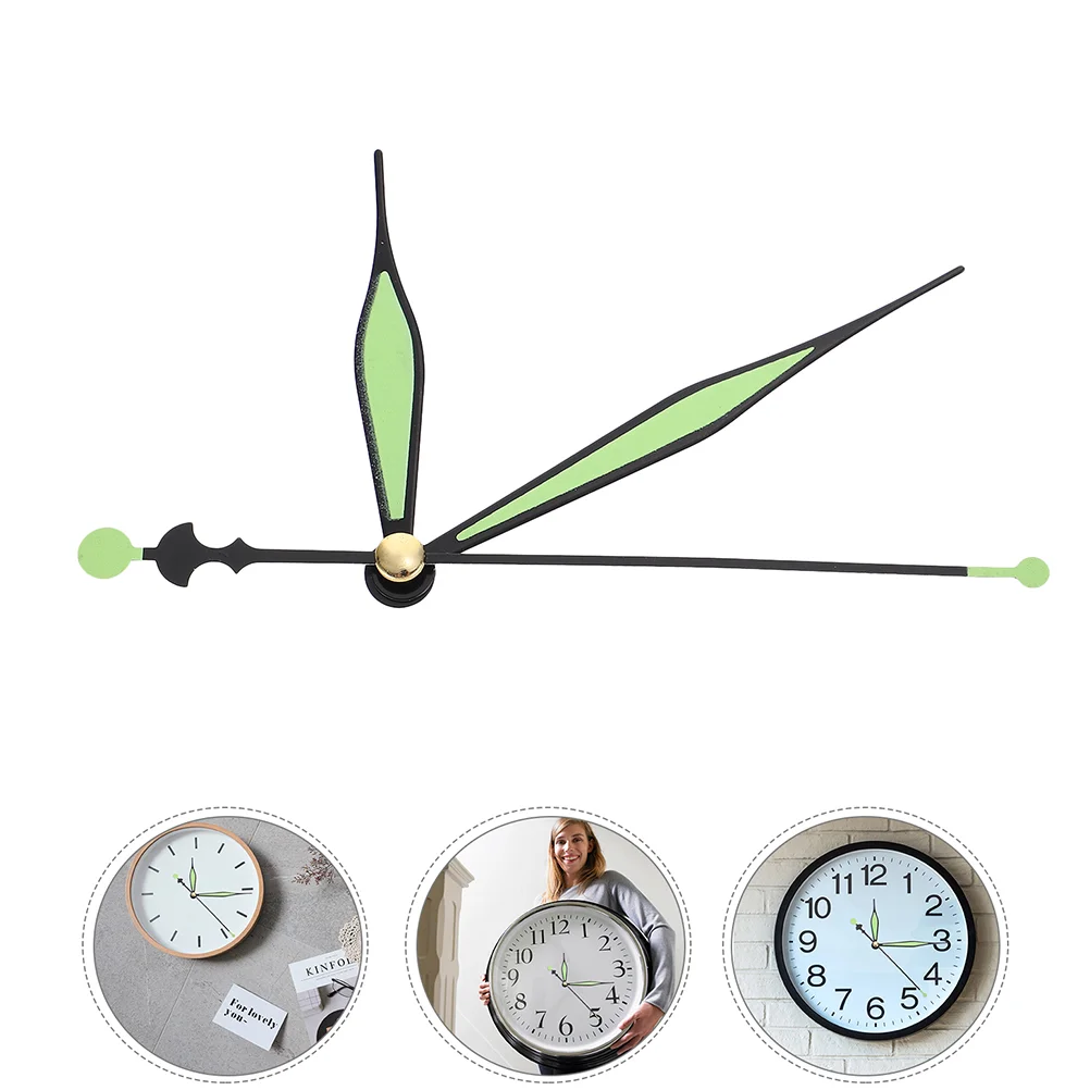 10 Sets Quartz Clock Luminous Hands Office Sports Decor Light up Aluminum Arm Rivets Wall