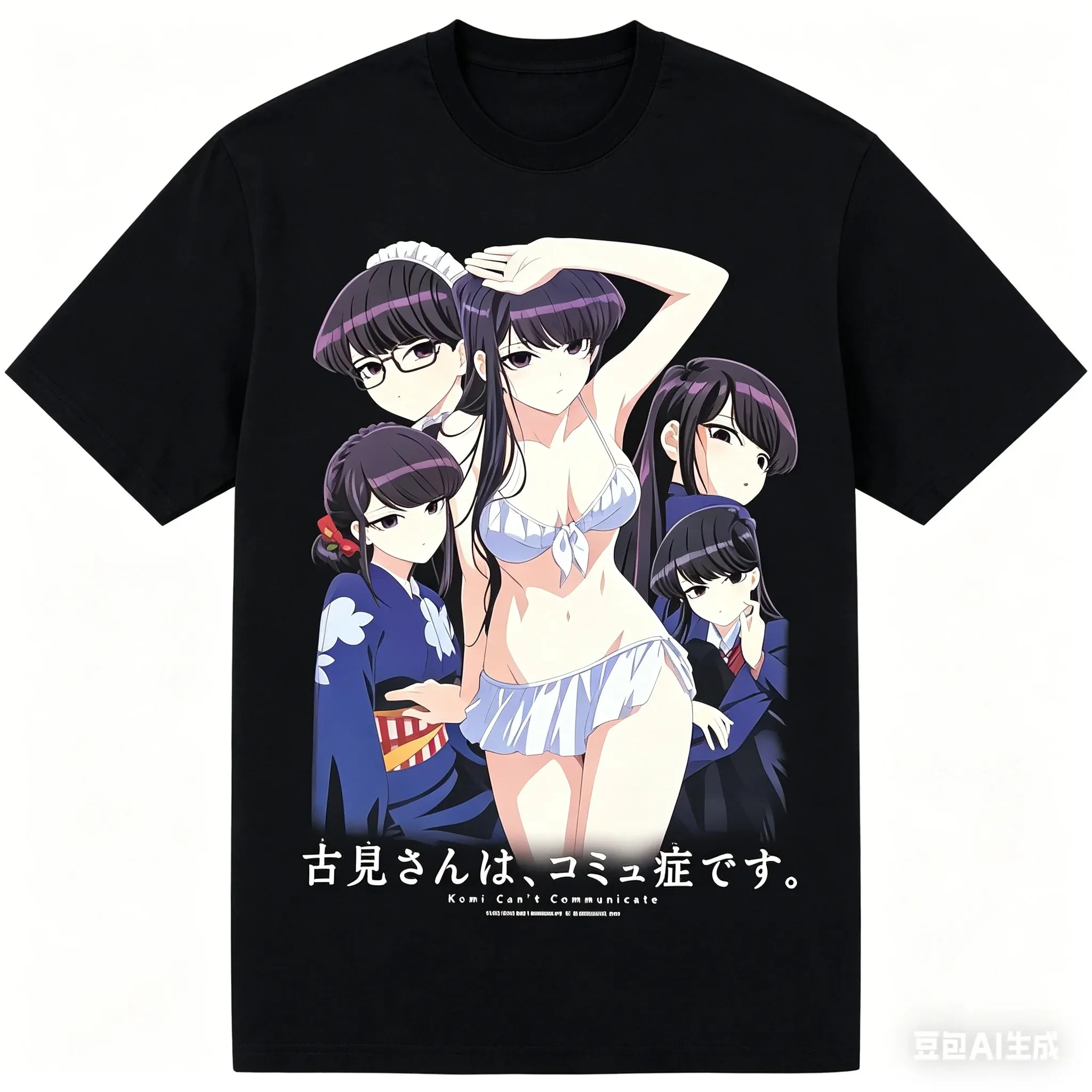 Komi Can't Communicate Anime T-Shirt, Stylish Streetwear, New Arrival, All Season Wear, Plus Size, Unisex Casual Perfect Gift