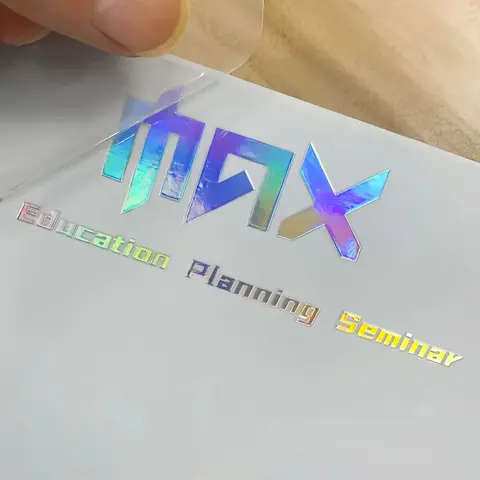 100PCS Custom 3D Stickers Laser Holography Transfer Sticker Personalized Logo Sticker Waterproof Wedding UV DTF Label Cup Bottle