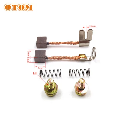 Imagen 2 del producto OTOM-Juego de terminales de soporte de cepillo de carbono para Motor de arranque de motocicleta, piezas de reparación de cepillo eléctrico para YAMAHA YZ250F YZ450FX WR, novedad de 2022