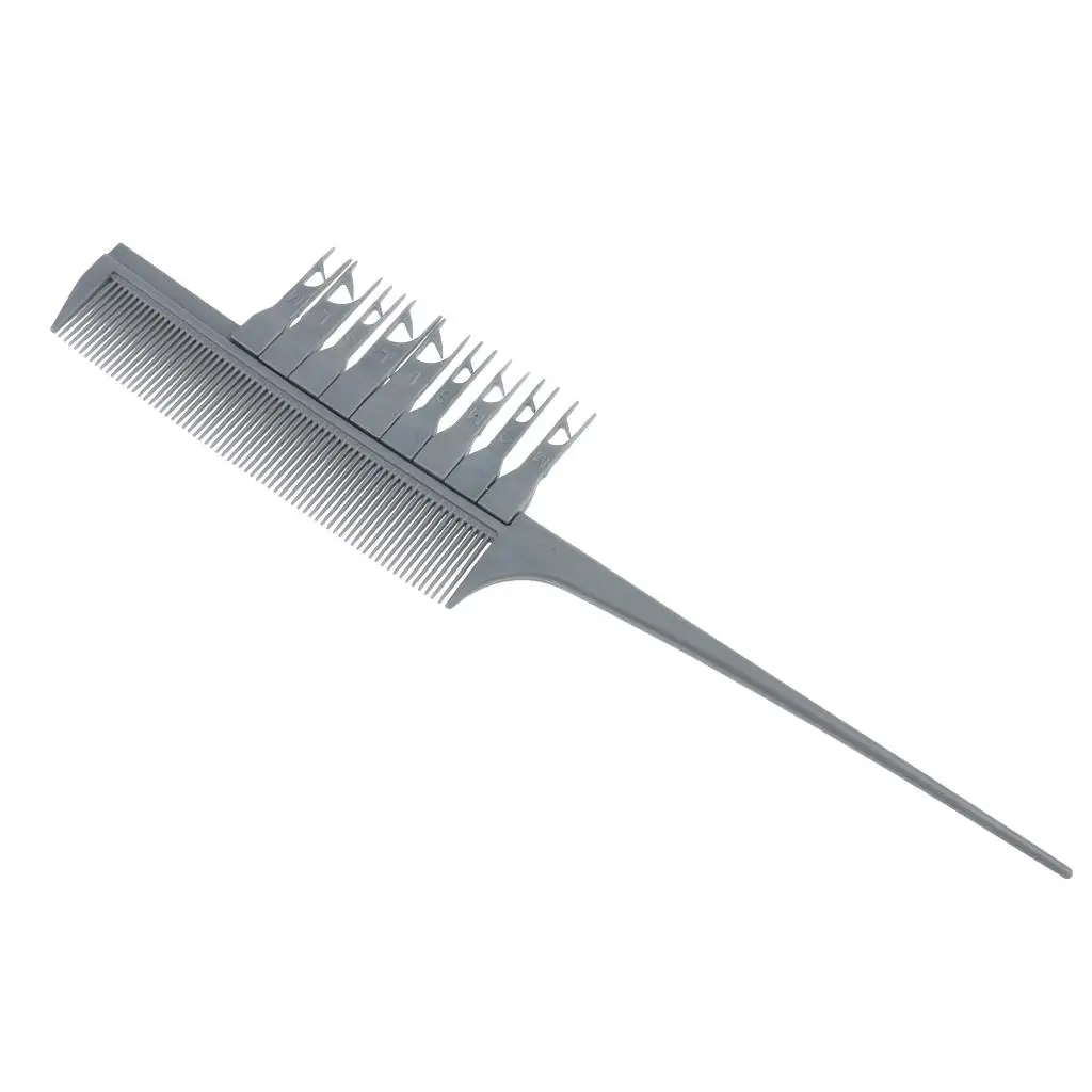 

Hairdressing Supplies Professional Highlighting Weaving Comb Plastic Hair Coloring Tool for Salon and Home Hair Stylists