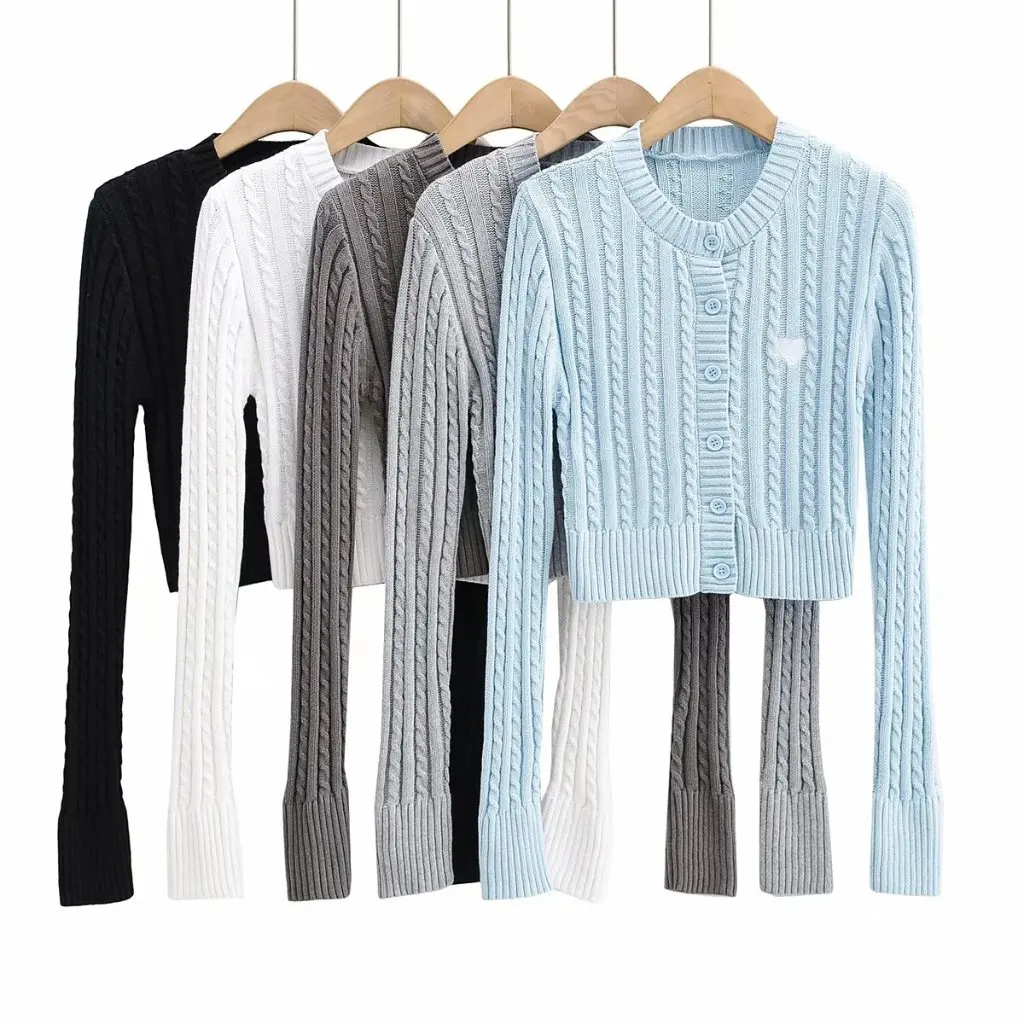 

Женский свитер с вышивкой, однобортный кардиган, куртка, осенне-зимняя мода, 22 AP, новинка Floret