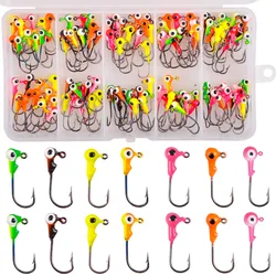 Jig Heads for Fishing hooks Paint Worm Lure Saltwater Jig Head hooks for Trout Bass Crappie fishing jigs Kit 1/32 1/16 1/8 1/4OZ