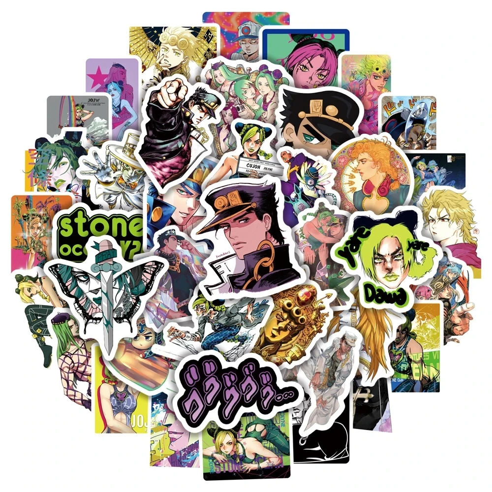 10/30/50pcs Jojo\'s Bizarre Adventure Anime Stickers Cool Girls Jolyne Cujoh Sticker Aesthetics Laptop Bike Joseph Joestar Decals