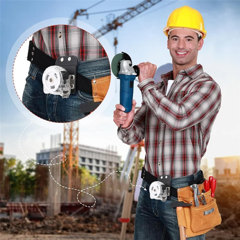 

B08B-Heavy-Duty Drill Belt Holder Hook Clip For Cordless Drill Tape Measure Holder Set Drill Catcher