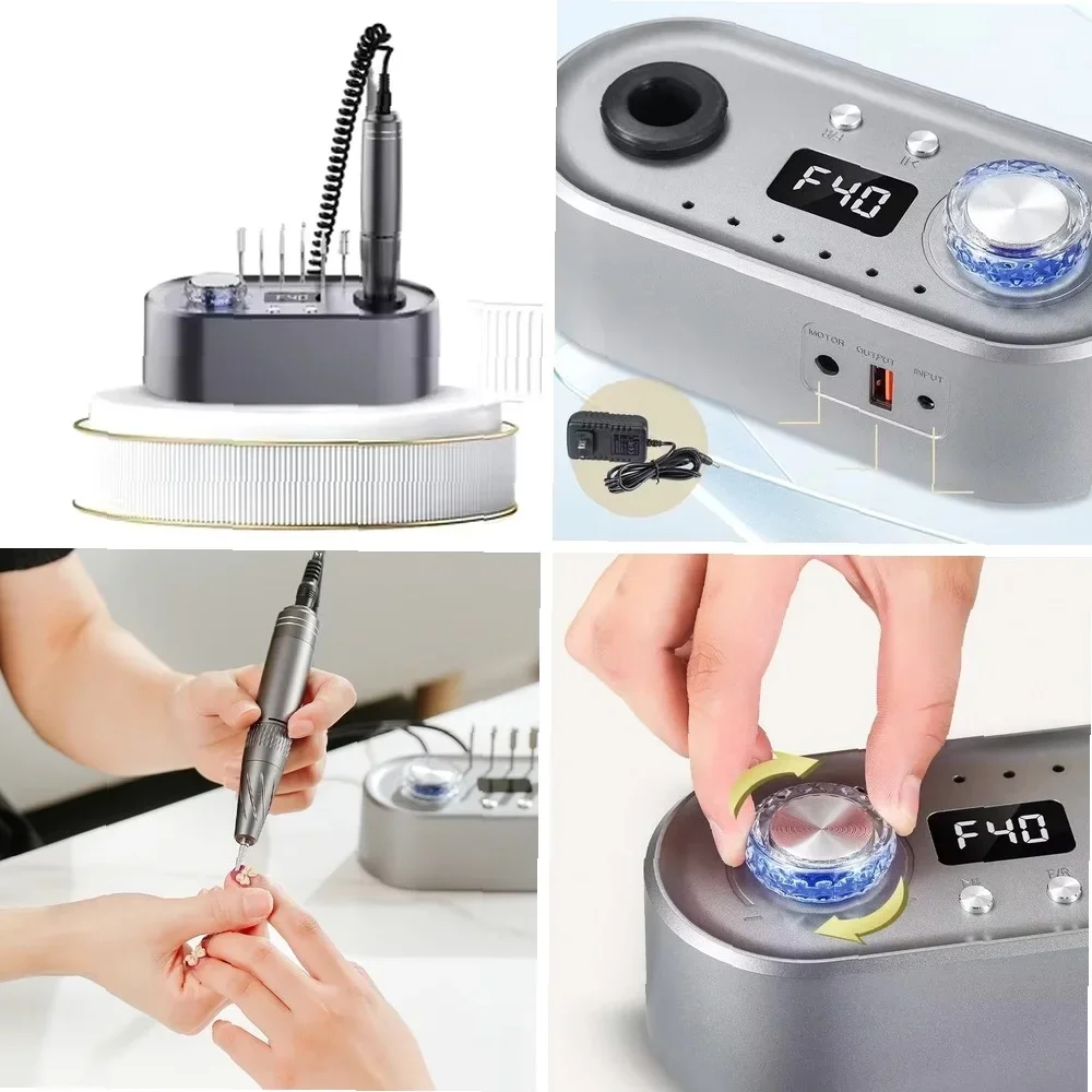 Portable Nail Drill for Beginners, Lightweight Home Nail Art & Acrylic Manicure Tool