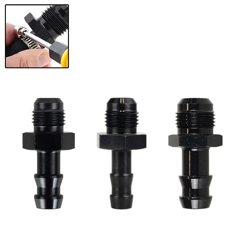 

Male 6An An-6 To 3/8" Hose Barb Adapter Fitting Push Lock