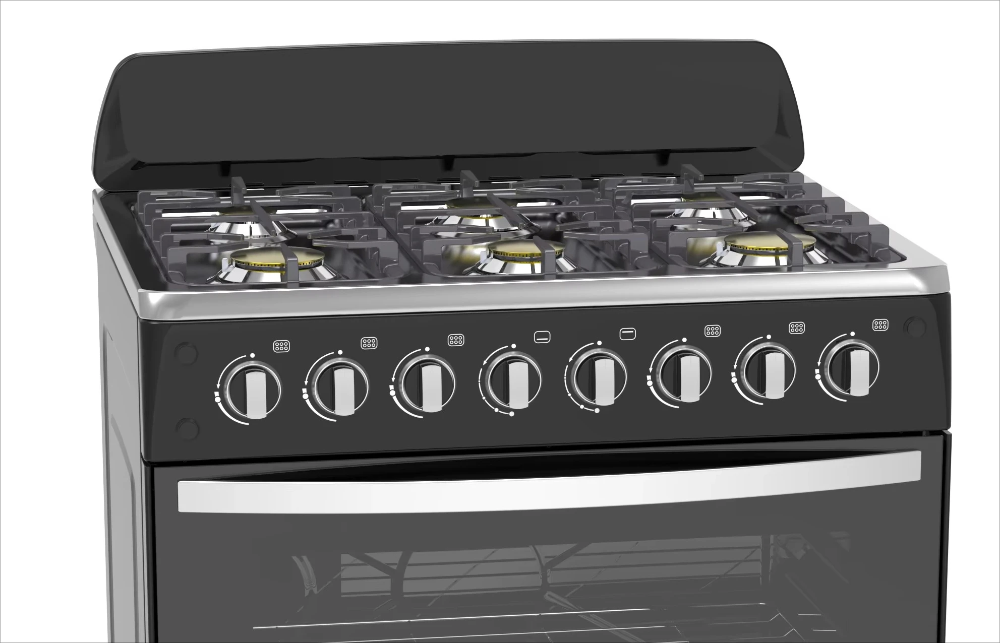 Six Burner Gas Range Oven 6