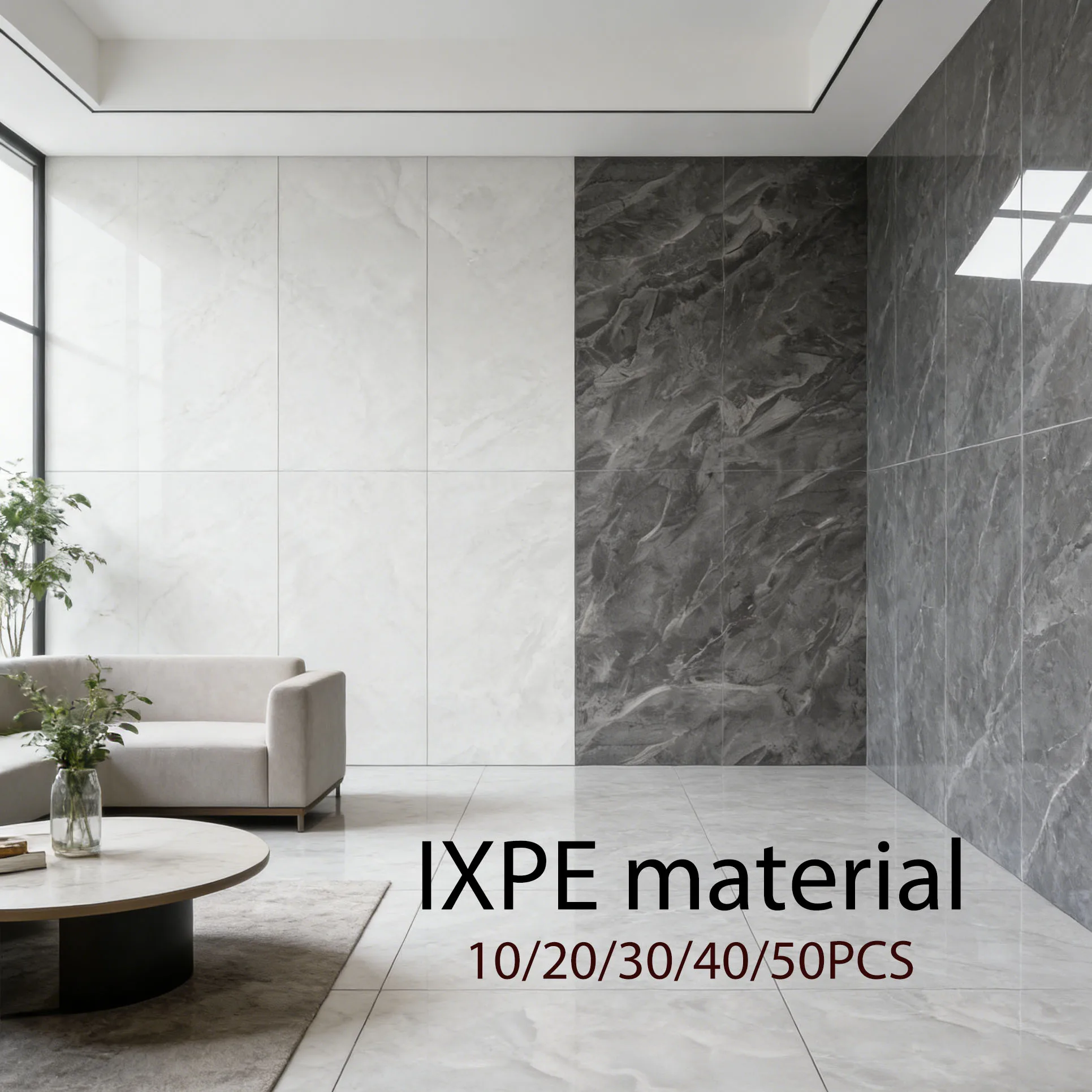 

Self Adhesive Marble Tiles Wall Sticker IXPE Waterproof Oil-proof Floor Tile Sticker for Living Room Bathroom Kitchen home decor
